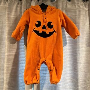 Cozy Pumpkin Orange Kids One Piece